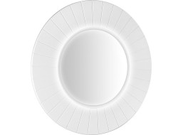 Sapho LUMIRO STRIP kulaté zrcadlo s LED osvětlením v rámu ø 75cm, bílá mat LR750-3131S