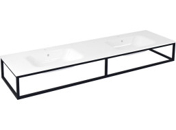 Sapho SKA konzole pod umyvadlo/desku 180x22x51cm, černá mat SKA880