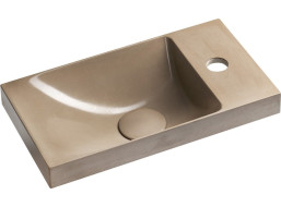 Sapho AGOS betonové umývátko 40x22cm, levé/pravé, písková pololesk AS40014