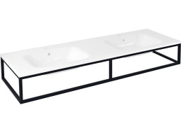 Sapho SKA konzole pod umyvadlo/desku 160x22x51cm, černá mat SKA860