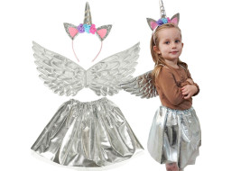 Karnevalový kostým Jednorožec - stříbrný