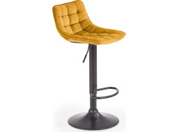 Barová židle DÁŠENKA - hořčicově žlutá - výškově nastavitelná