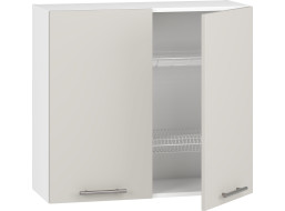 Závěsná kuchyňská skříňka VITO s přihrádkou na talířky - 80x72x30 cm - kašmírová lesklá