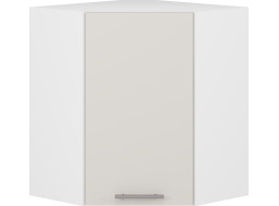 Závěsná rohová kuchyňská skříňka VITO - 60x72x30 cm - kašmírová lesklá