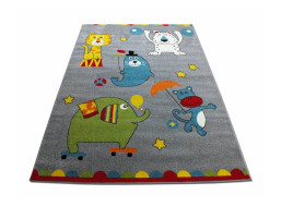 Dětský koberec Veselý cirkus - šedý