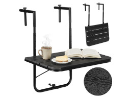 Závěsný stolek na balkon ARETTO - černý