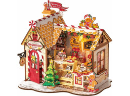 RoboTime 3D dřevěná skládačka Miniatura domečku Perníková chaloupka