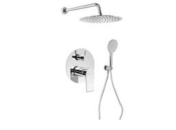 Sapho KAI podomítkový sprchový set s pákovou baterií, otočný přepínač, 2 výstupy, chrom KA43-03