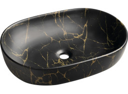 Sapho CALEO keramické umyvadlo na desku, 60x42cm, portoro mramor CA590PT