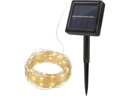 Solight LED solární řetěz, 200LED, 22m, teplá bílá