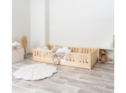 Dětská Montessori postel z masivu borovice NIKO - 200x90 cm
