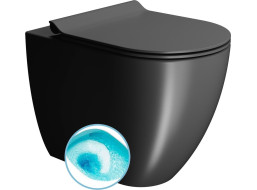 GSI PURA WC mísa stojící, Swirlflush, 36x55cm, spodní/zadní odpad, černá dual-mat 889026