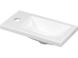 Aqualine Umývátko nábytkové, litý mramor, 37x18cm, bílá LM370