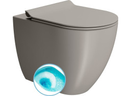 GSI PURA WC mísa stojící, Swirlflush, 36x55cm, spodní/zadní odpad, tortora dual-mat 889005