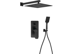 Sapho SPY podomítkový sprchový set s pákovou baterií, 2 výstupy, černá PY42/15-03