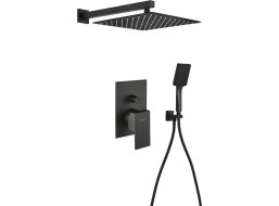 Sapho SPECTRE podomítkový sprchový set s pákovou baterií, 2 výstupy, černá mat 1102-42B-03