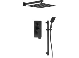 Sapho SPY podomítkový sprchový set s pákovou baterií, 2 výstupy, černá mat PY42/15-04