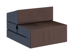 Rozkládací pěnové křeslo (matrace) GARDEN - 70x200x14 cm - hnědé