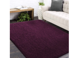 Moderní koberec SHAGGY CAMIL - tmavě fialový