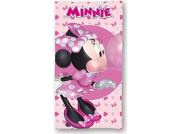 Bavlněná osuška Myška Minnie a bublina - růžová - 70x140 cm