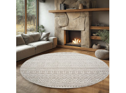 Kusový koberec Helix 2202 cream kruh