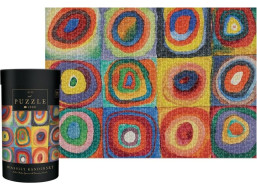 INTERDRUK Puzzle Art 12: Barevná studie: Čtverce se soustřednými kruhy 1000 dílků