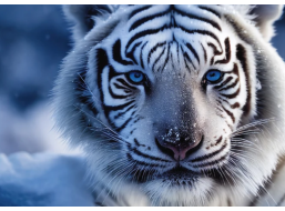 DINO Puzzle Bílý tygr 1000 dílků