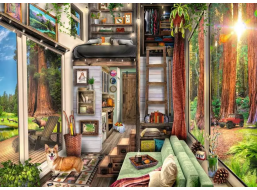 RAVENSBURGER Puzzle Chata v lese 1000 dílků