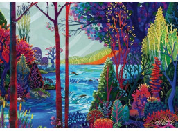 RAVENSBURGER Puzzle Indigový les 1000 dílků