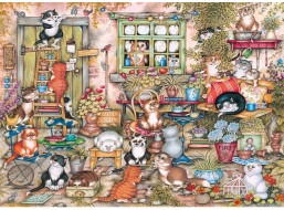 GIBSONS Puzzle Kočky na dvorku 1000 dílků