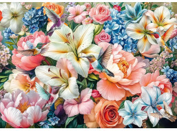 SCHMIDT Puzzle Květiny v pastelových barvách 1000 dílků