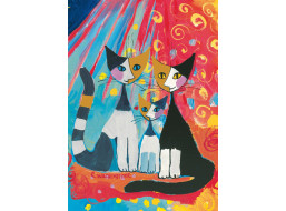 SCHMIDT Puzzle Šťastná kočičí rodina 1000 dílků