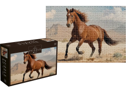 INTERDRUK Puzzle Wild Horses 2: Hnědý divoký kůň 1000 dílků