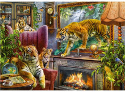 DINO Puzzle Z obrazu: Tygři 1000 dílků