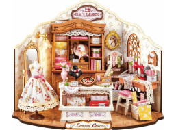 RoboTime 3D dřevěná skládačka Miniatura domečku Elsino krejčovství