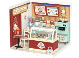 RoboTime 3D dřevěná skládačka Miniatura domečku Prodejna zmrzliny
