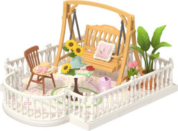 RoboTime 3D dřevěná skládačka Rozšíření pro miniatury domečků Terasa s houpačkou