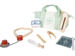 small foot Doktorský set se zeleno-bílou lékařskou taškou