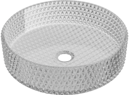 Skleněné umyvadlo MEXEN AURA - křišťálový vzor - šedé, 24013966