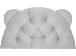 Čalouněná opěrka hlavy BEAR Velvet 95x55 cm - šedá