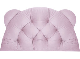 Čalouněná opěrka hlavy BEAR Velvet 95x55 cm - růžová