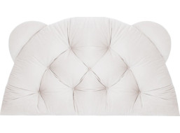 Čalouněná opěrka hlavy BEAR Velvet 95x55 cm - krémová