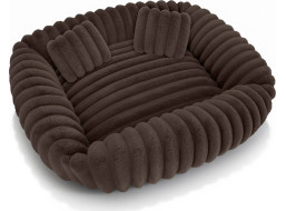 Pelíšek pro psy TOLA 70x80 cm - hnědý