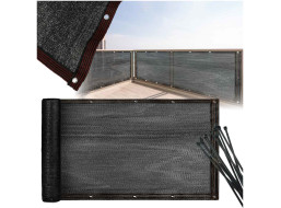 Clona na balkon LUARO - 105x500 cm - černá