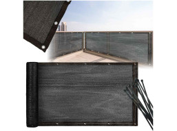 Clona na balkon LUARO - 105x700 cm - černá