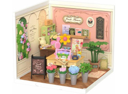 RoboTime 3D dřevěná skládačka Miniatura domečku Květinářství Fresh Flower