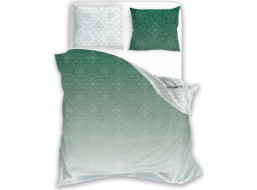 Saténové povlečení MILAGRO VERDE Ombre orient - bílé/zelené - 160x200 cm