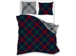 Bavlněné povlečení SCANDIC Káro - tmavě modré/šedé - 140x200 cm