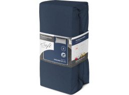 Jersey prostěradlo SOFT 220x200 cm + 25cm - tmavě modré