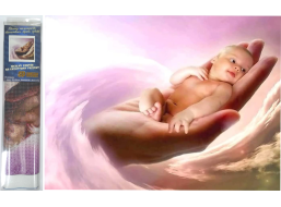 NORIMPEX Diamantové malování Dítě na dlani 30x40 cm